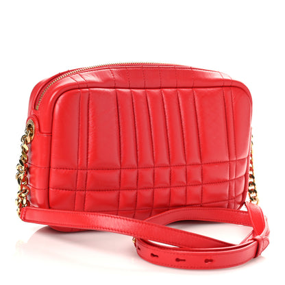 Burberry Calfskin Quilted Small Lola Camera Bag Bright Red 3 of 9