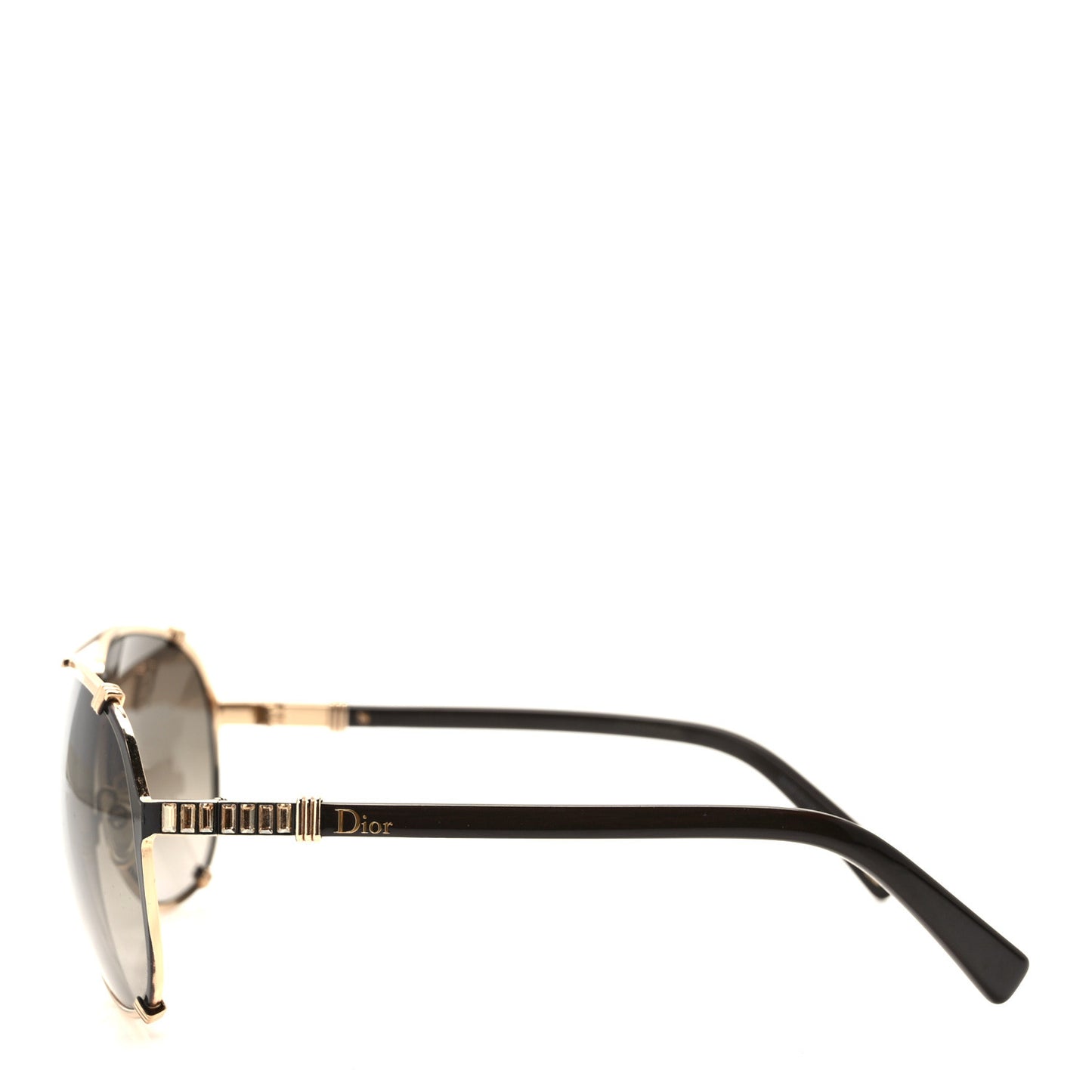 Metal Chicago 2 Aviator Sunglasses Black Gold