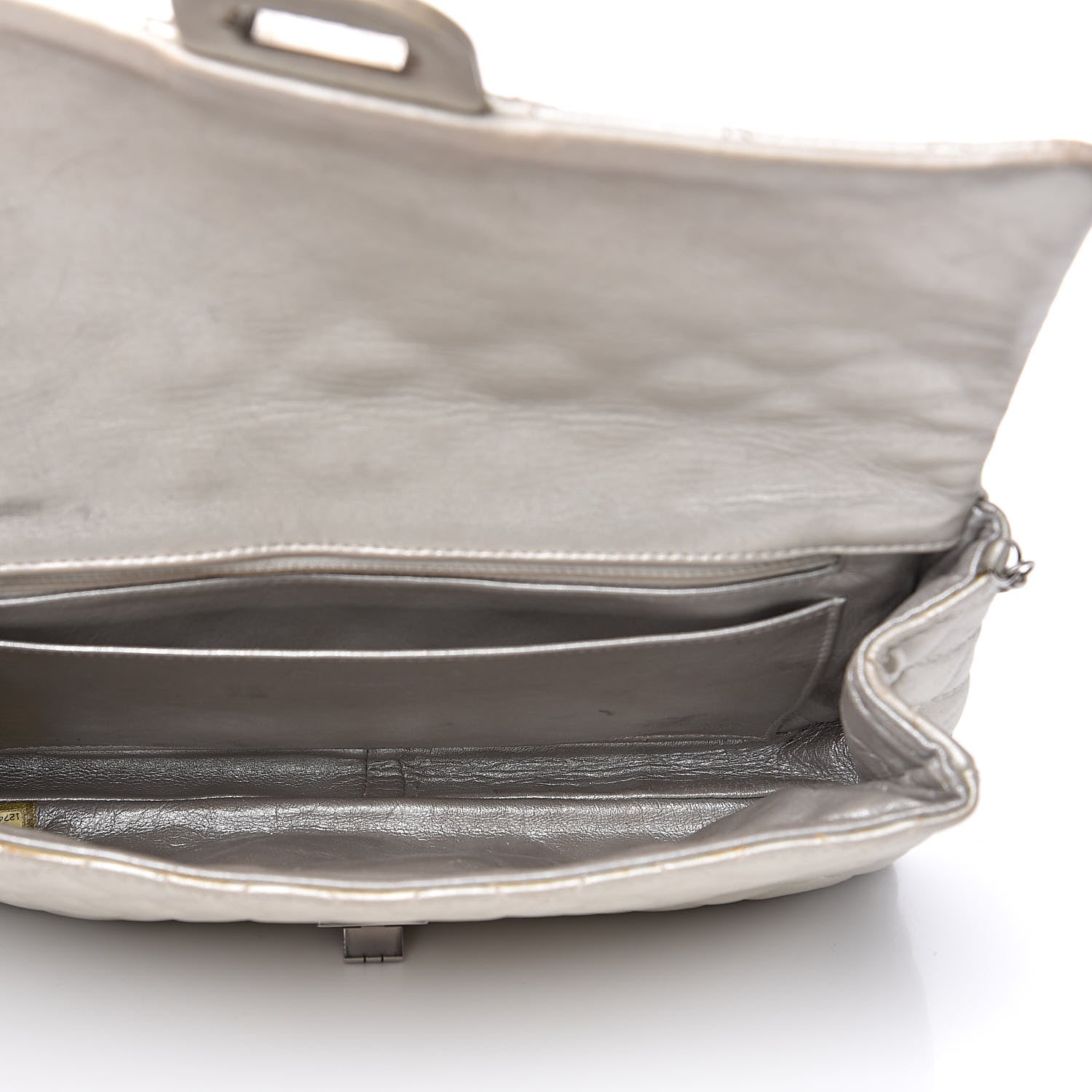 Chanel Metallic Calfskin Quilted 2.55 Reissue Clutch Silver 5 of 25
