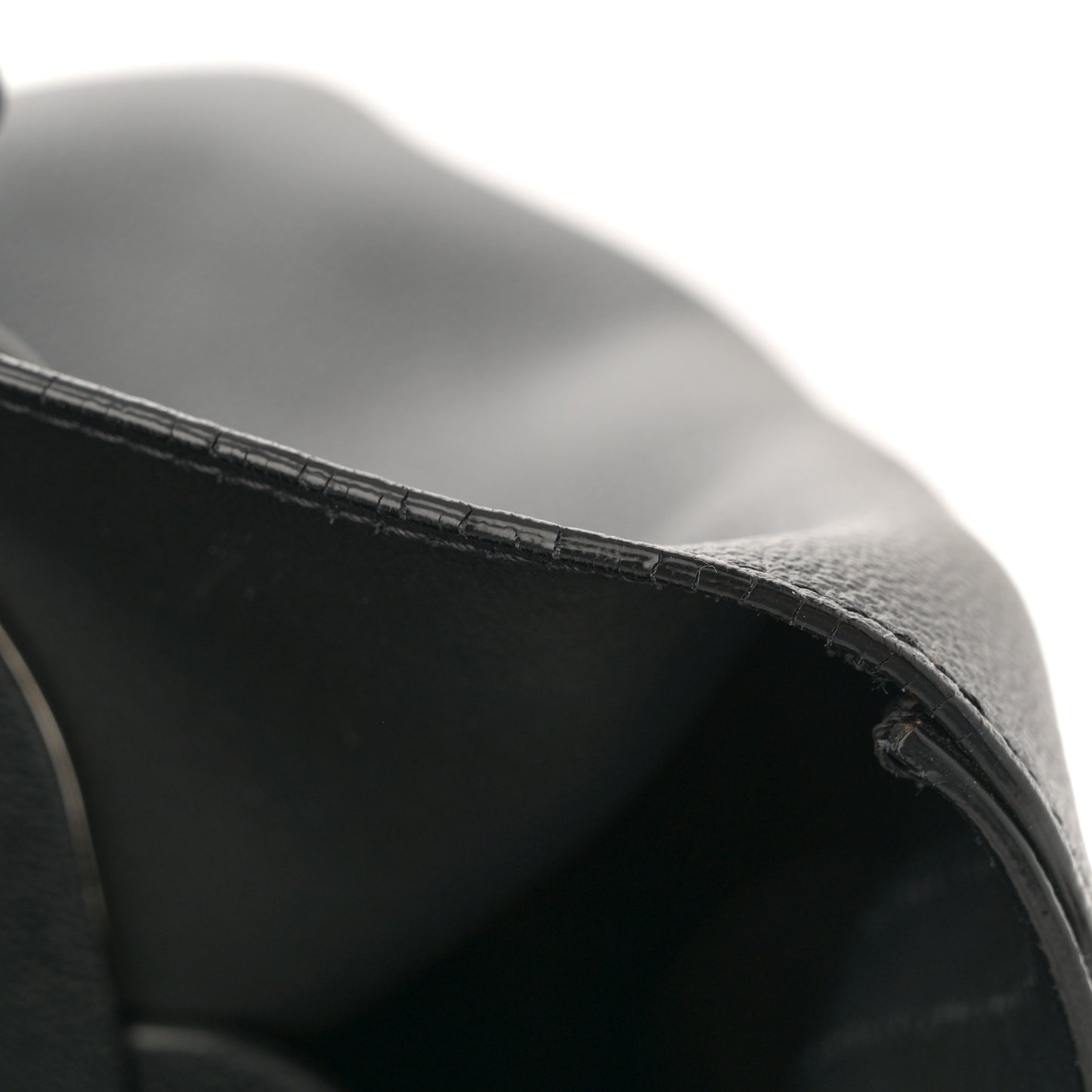 Supple Grained Calfskin Large Open Bar Tote Black