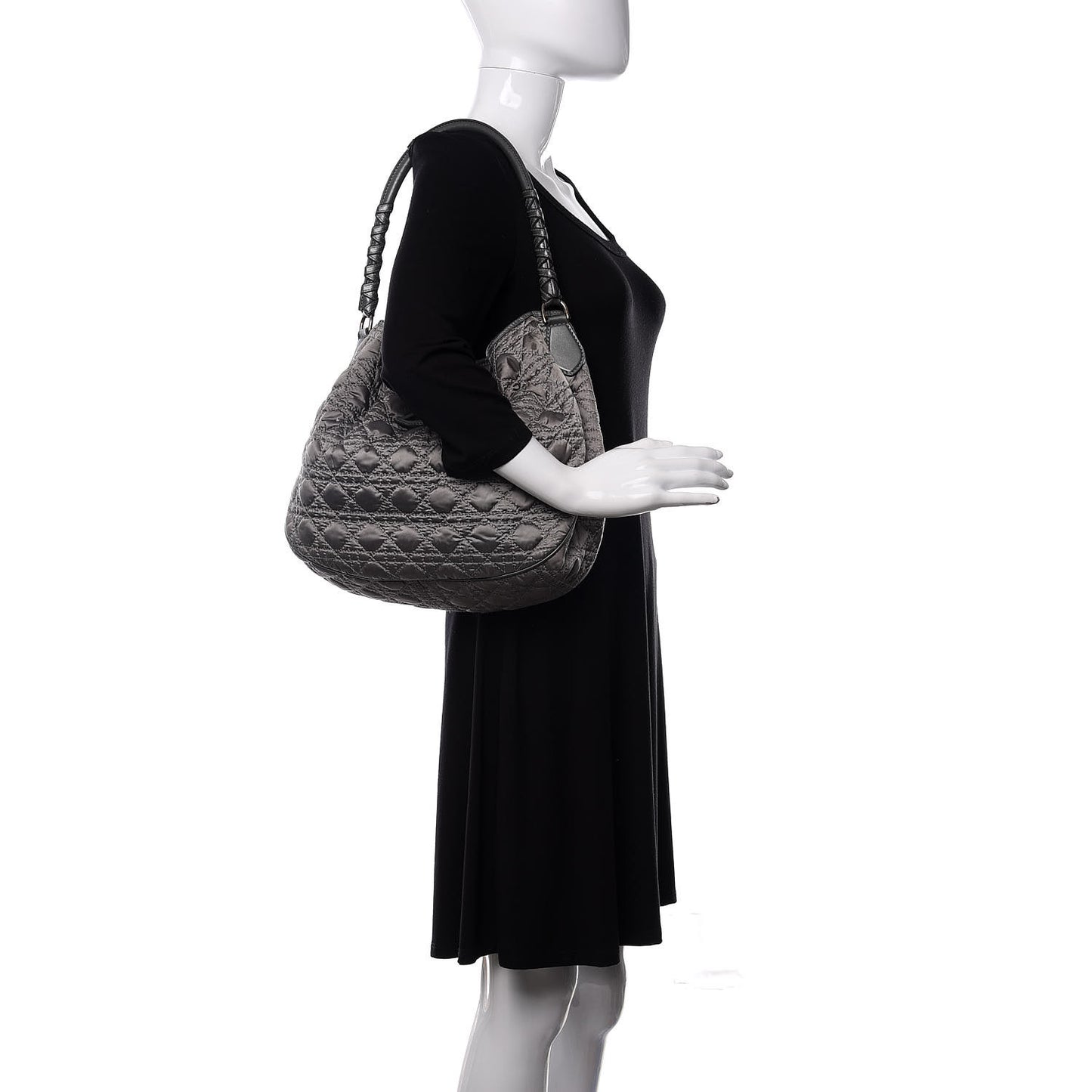 Satin Cannage Charming Hobo Grey