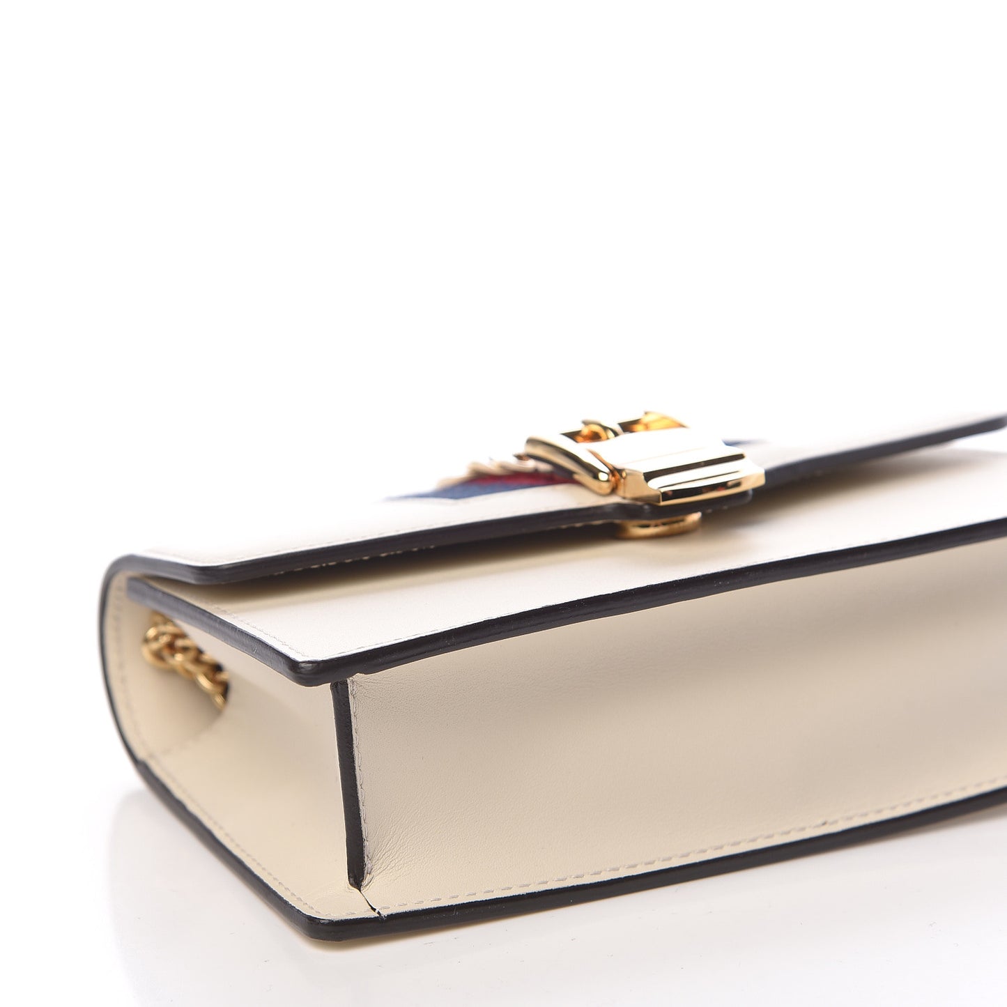 Calfskin Super Mini Sylvie Chain Shoulder Bag White