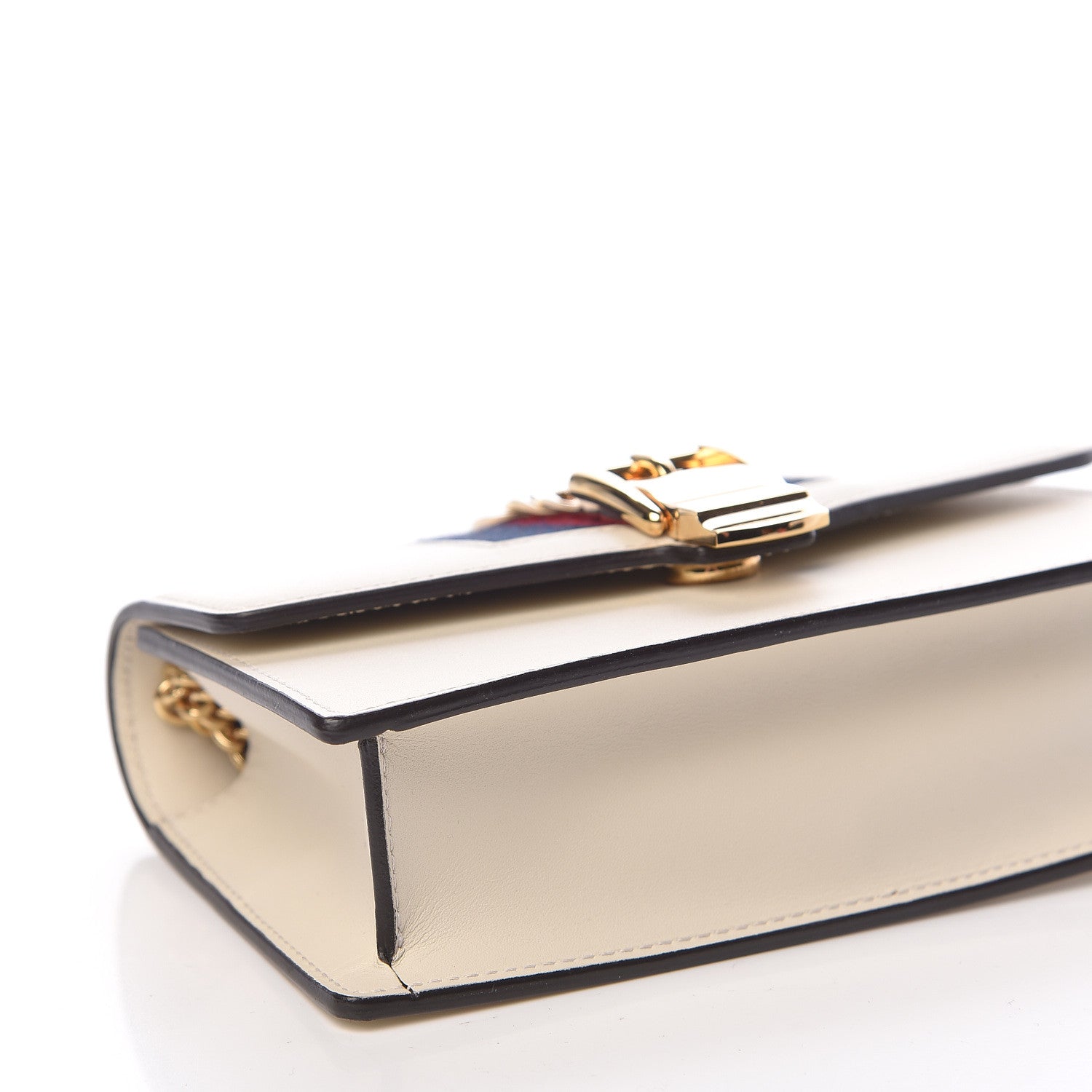 Gucci Calfskin Super Mini Sylvie Chain Shoulder Bag White 8 of 10