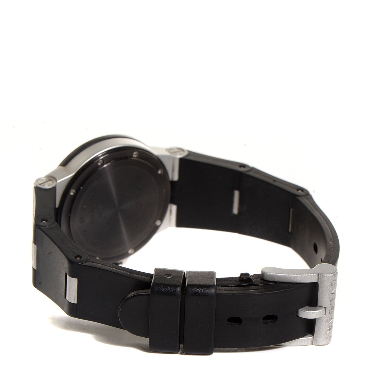 Bulgari Aluminum Rubber 29mm Diagono Quartz Watch 3 of 6