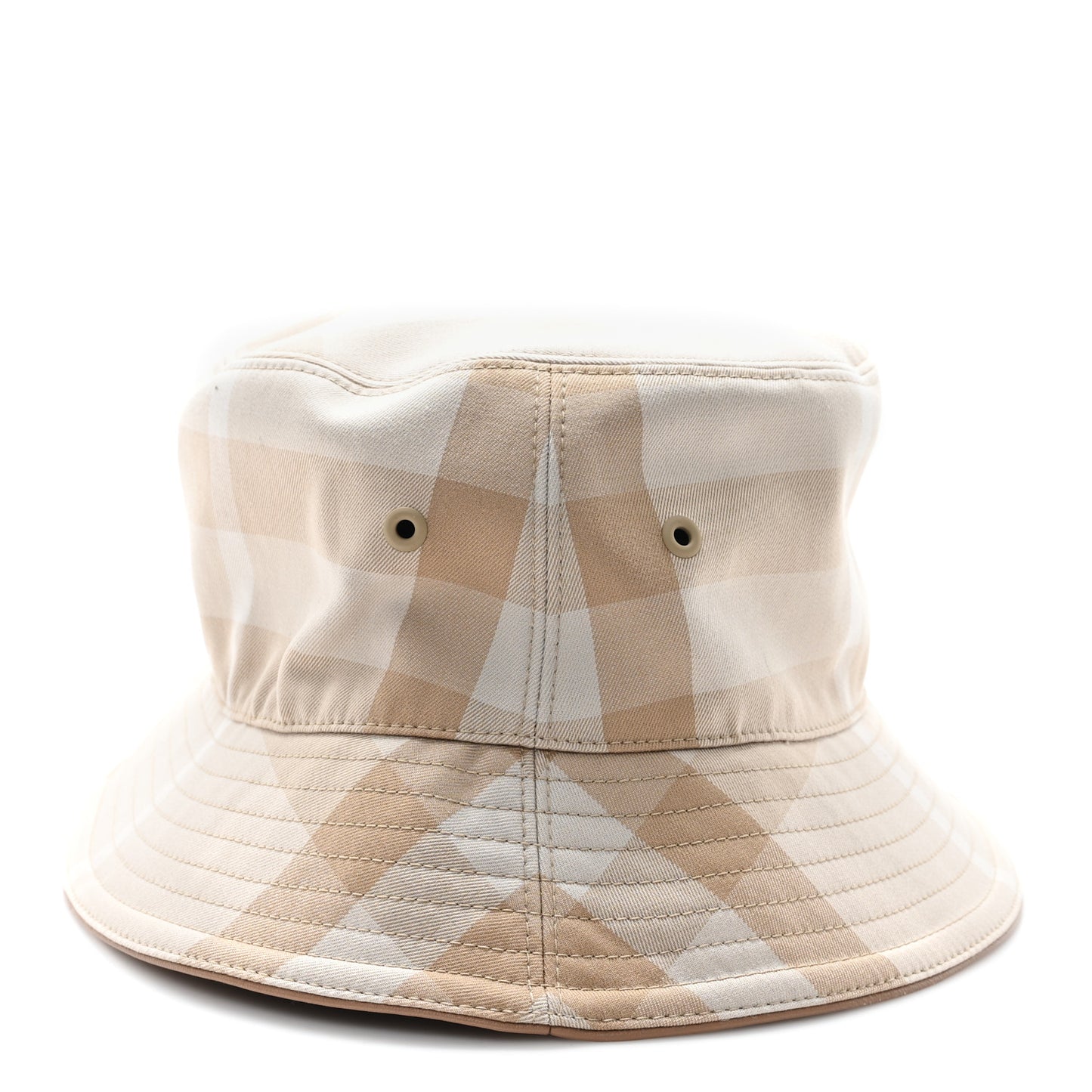 Cotton Canvas Giant Check Bucket Hat M Beige