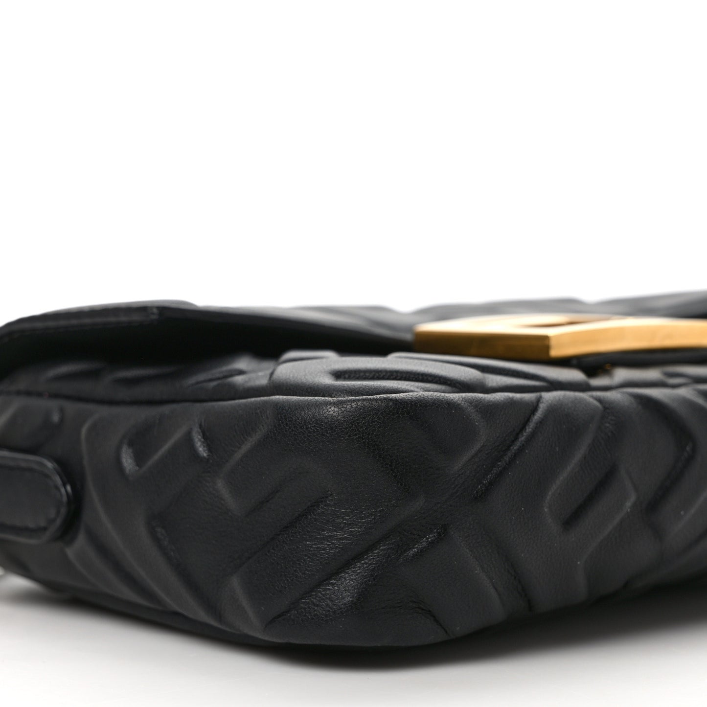 Nappa FF 1974 Embossed Mini Baguette Black