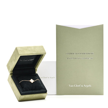 Van Cleef & Arpels 18K Yellow Gold Mother of Pearl Sweet Alhambra Bracelet 5 of 5