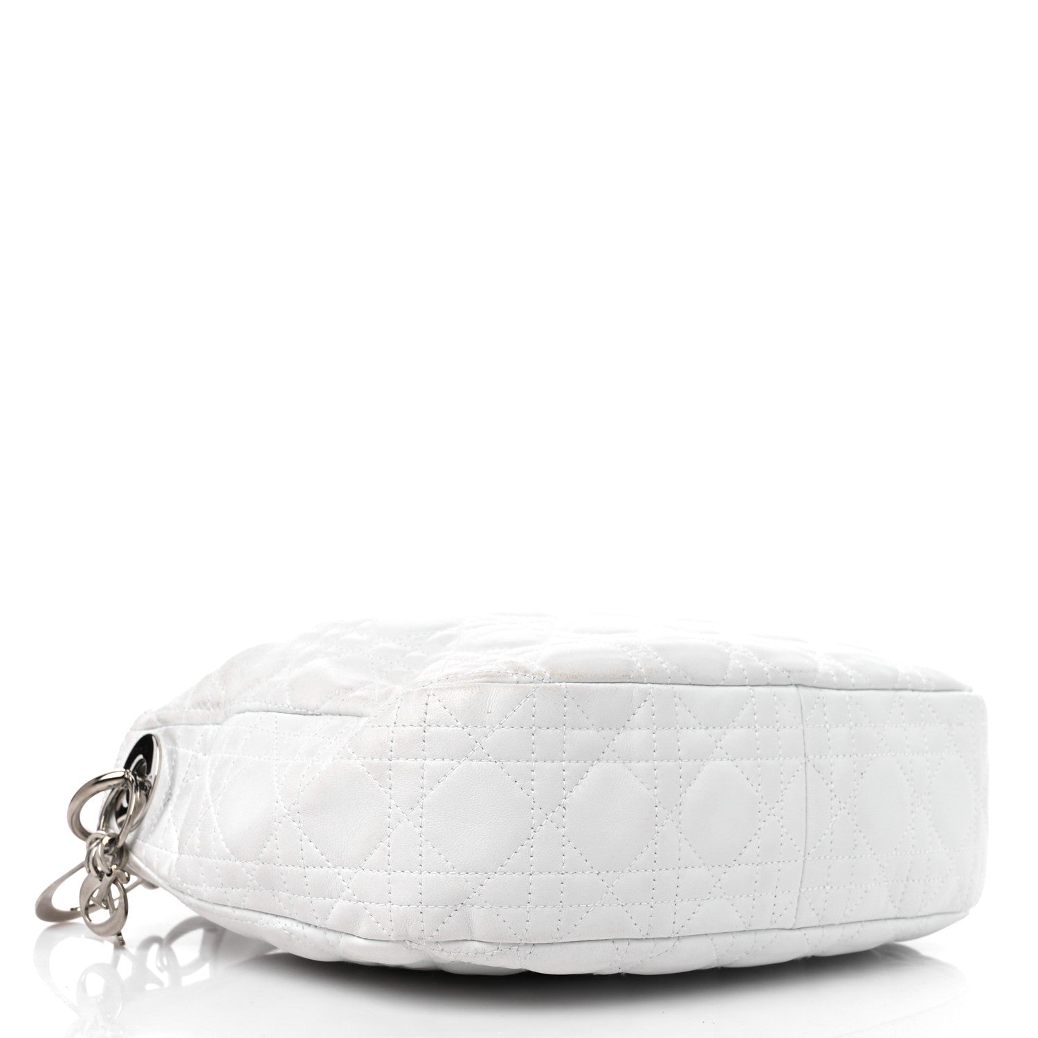 Christian Dior Lambskin Cannage Small Dior Soft Hobo White 4 of 17