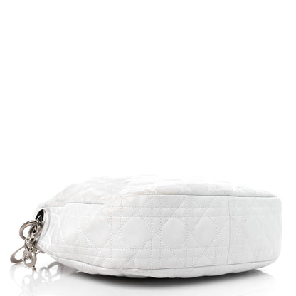 Christian Dior Lambskin Cannage Small Dior Soft Hobo White 4 of 17