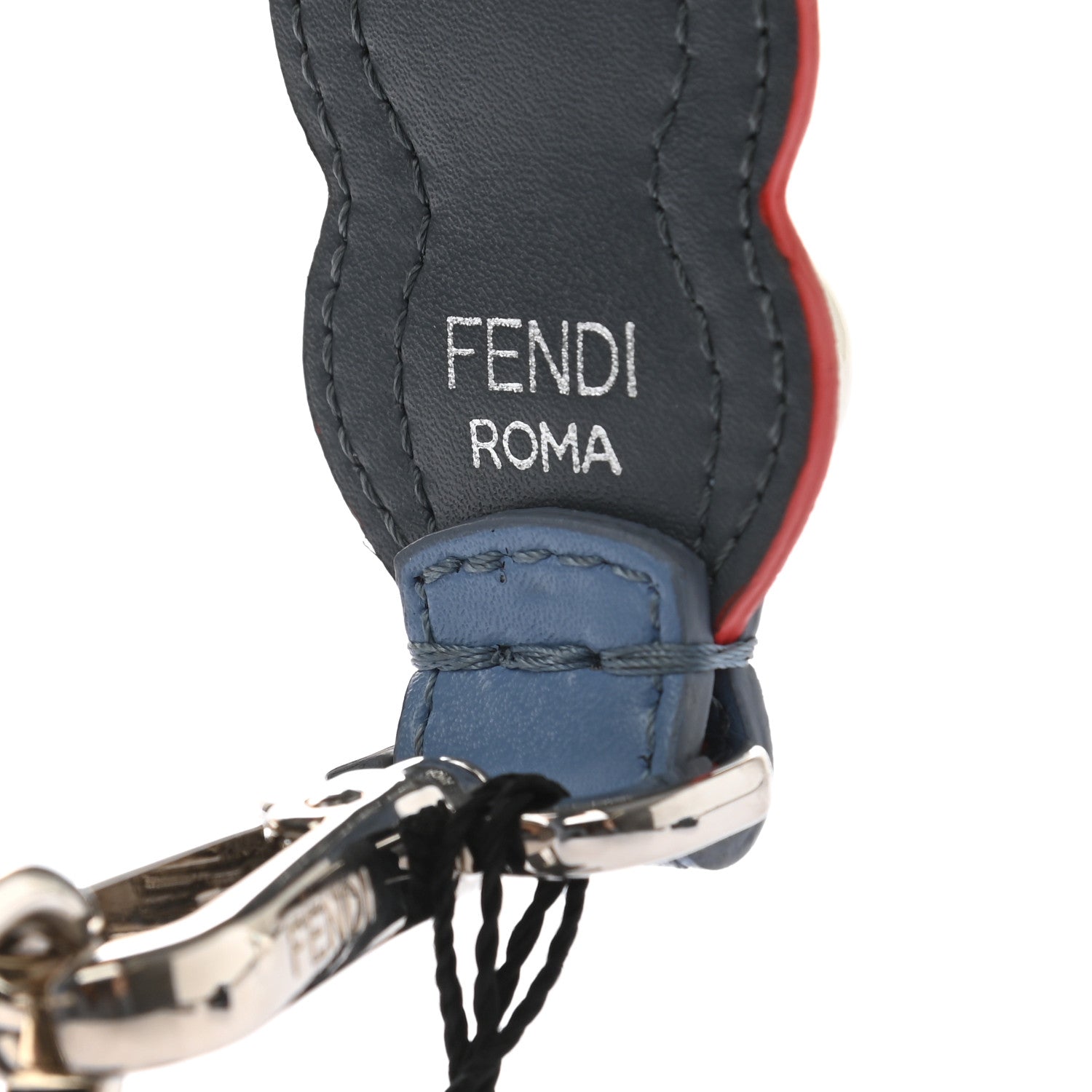 Fendi Calfskin Pearl Embellished Mini Strap You Tempesta Papaya Sky 3 of 4