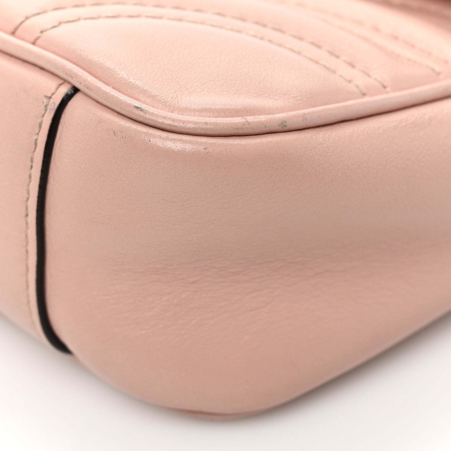 Gucci Calfskin Matelasse Mini GG Marmont Shoulder Bag Perfect Pink 9 of 13