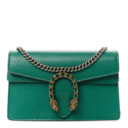 Gucci Dollar Calfskin Crystal Super Mini Dionysus Shoulder Bag Emerald 1 of 9