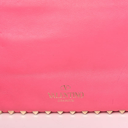 Valentino Garavani Vitello Small Rockstud Tote Fuxia Fluo 13 of 19