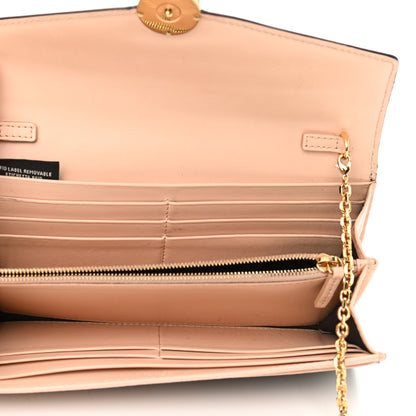 Fendi Vitello Cruise F is Fendi Bi-Color FF 1974 Embossed Continental Envelope Wallet On Chain Maya Black Light Rose 5 of 12