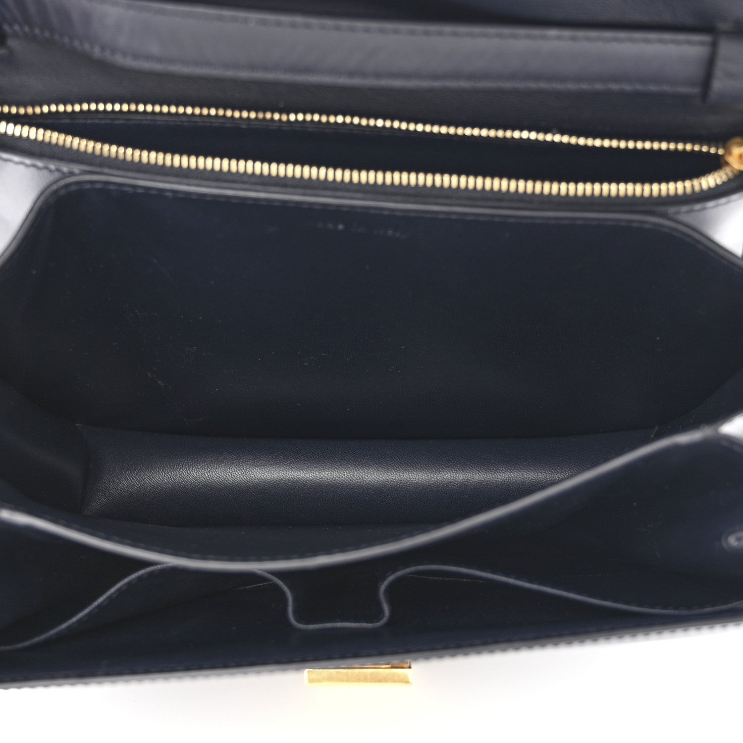 Celine Box Calfskin Medium Classic Box Flap Bag Navy 5 of 12