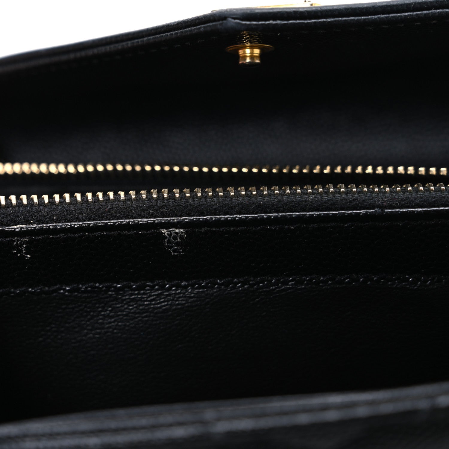 Saint Laurent Grain De Poudre Matelasse Chevron Monogram Flap Wallet Black 8 of 8