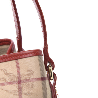 Burberry Haymarket Check Small Canterbury Tote Military Red 11 of 11