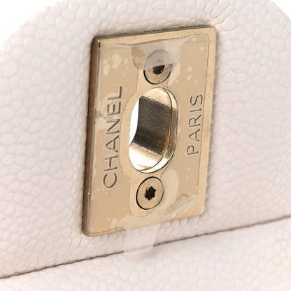 Chanel Caviar Quilted Small Double Flap White 11 of 11
