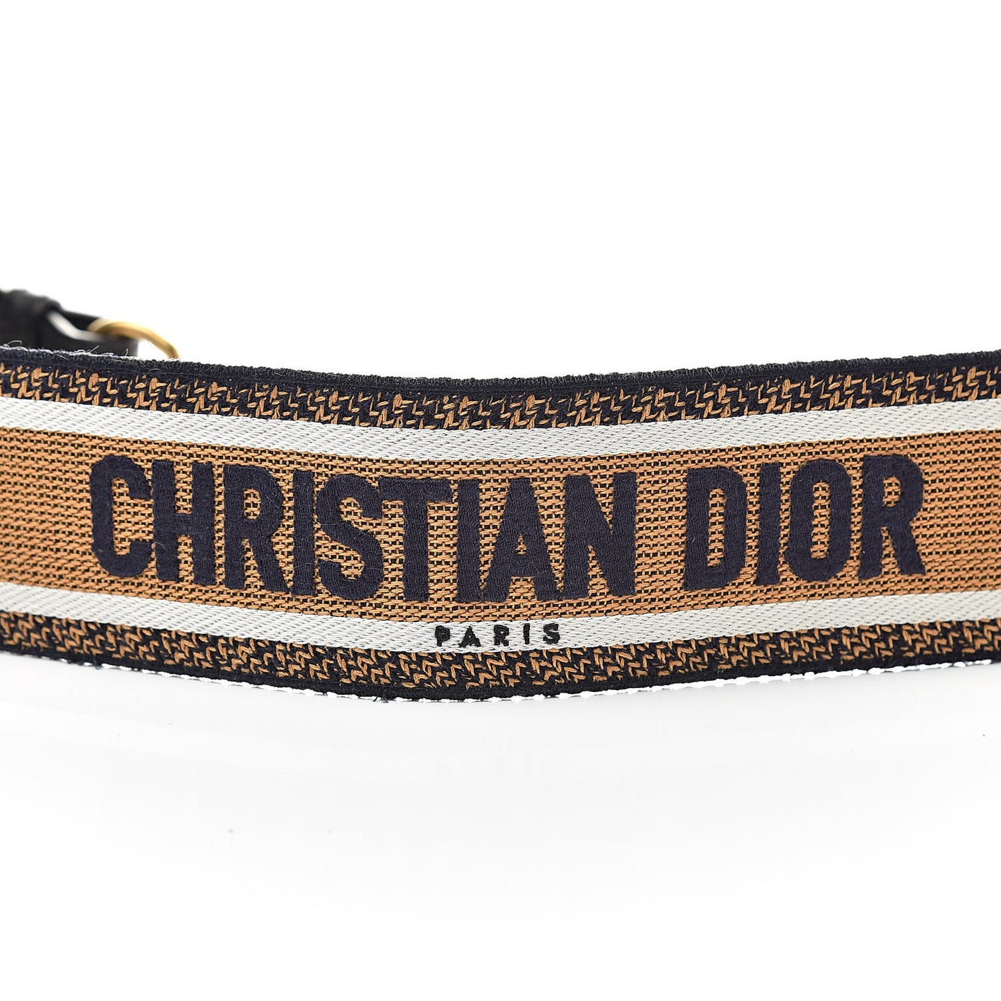 Canvas Embroidered Shoulder Strap Chocolate Multicolor