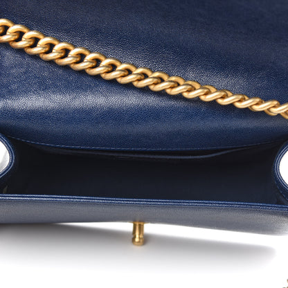 Chanel Caviar Quilted Medium Boy Flap Dark Blue 4 of 8