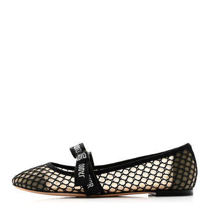 Christian Dior Resille Ribbon Miss J'Adior Ballet Flat 39.5 Black 1 of 8