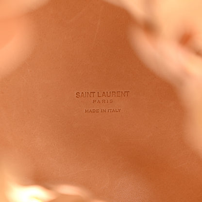 Saint Laurent Vegetable Tanned Calfskin Studded Seau Coeur Bucket Bag Vintage Brown 6 of 10