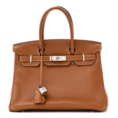 Hermes Taurillon Clemence Birkin 30 Gold 1 of 10