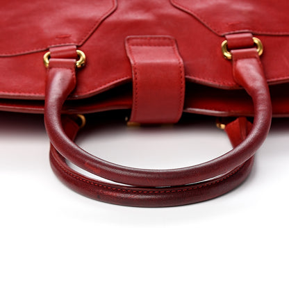 Saint Laurent Sheepskin Medium Cabas ChYc Red 11 of 12