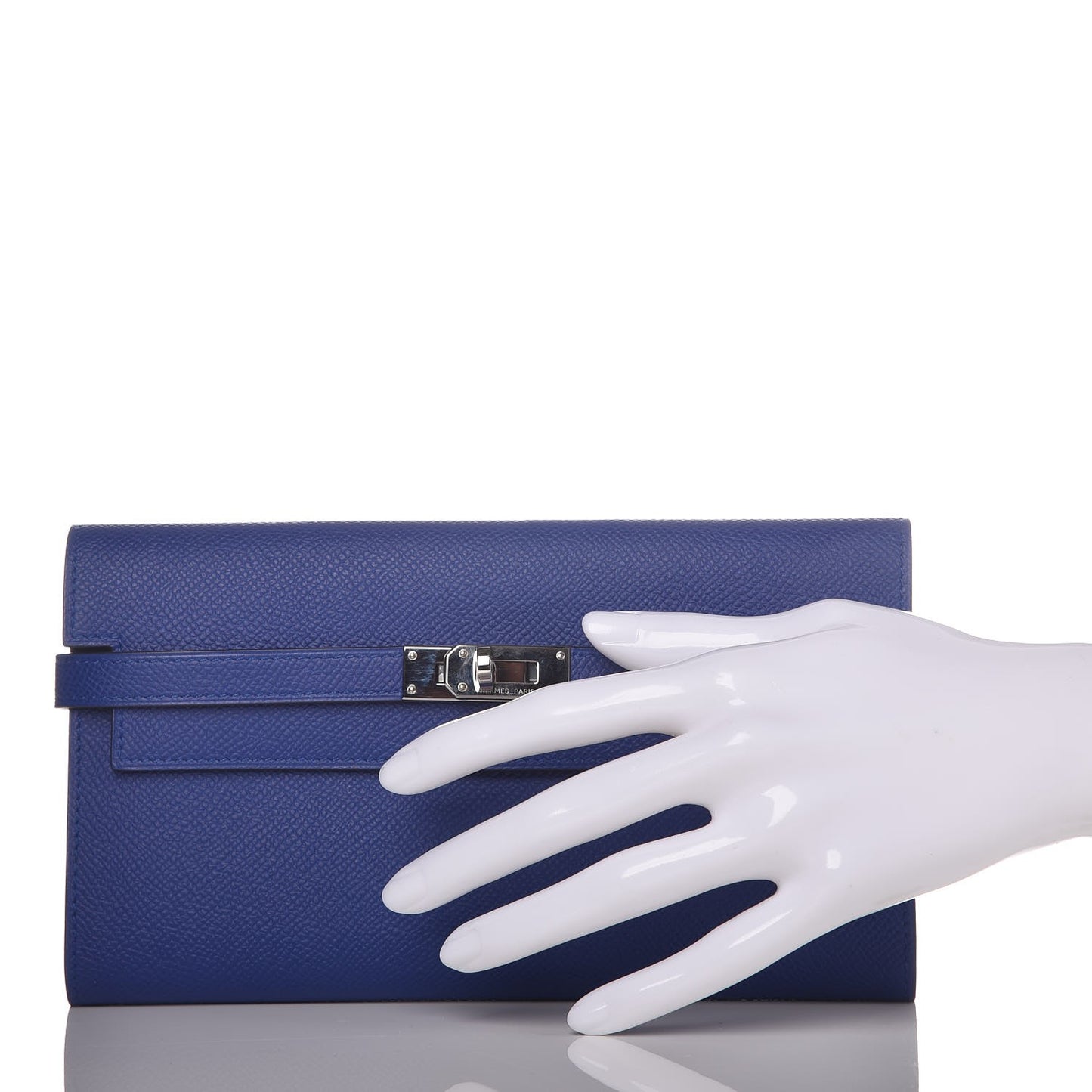 Epsom Kelly Longue Wallet Bleu Electrique