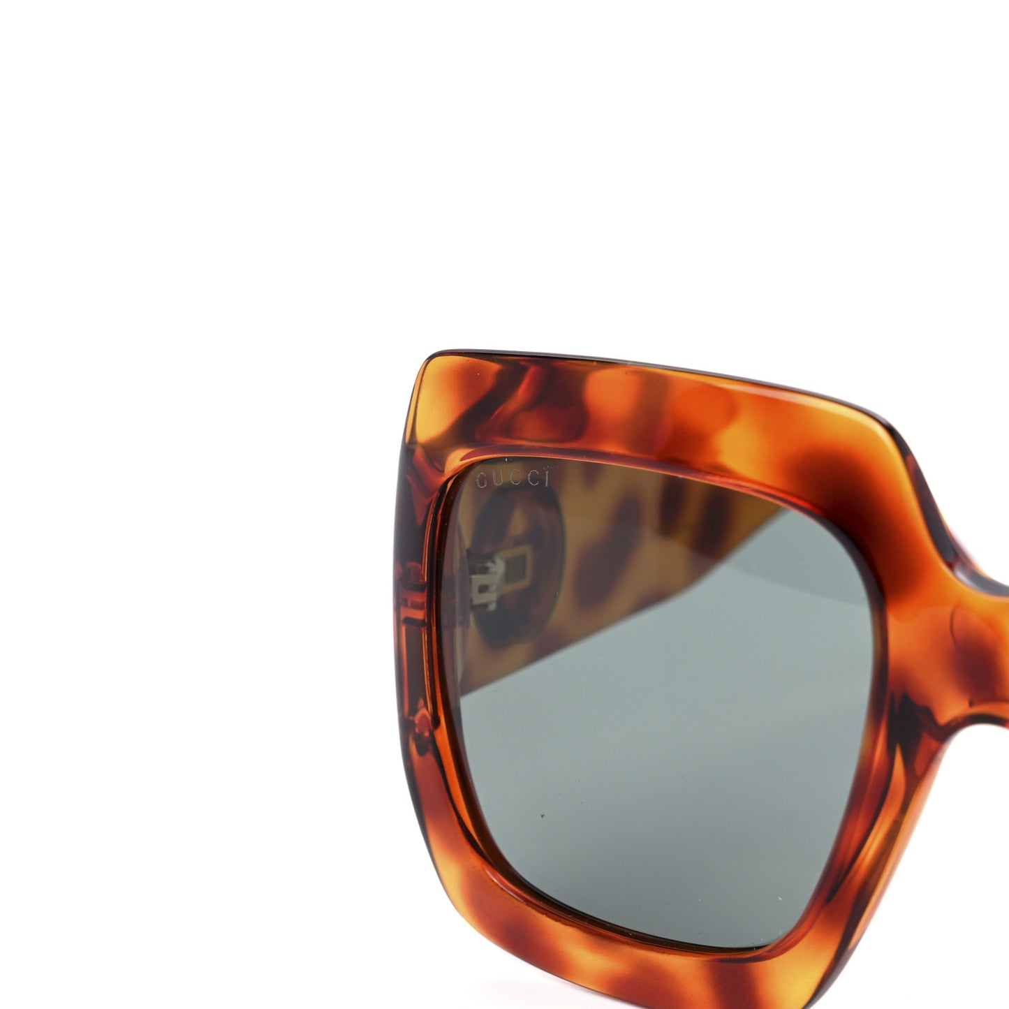 Acetate Square Frame Sunglasses GG 0053S Havana