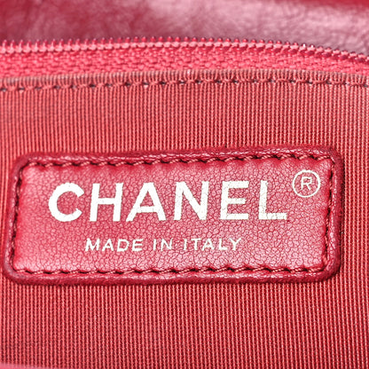 Chanel Aged Calfskin Chevron Quilted Medium Gabrielle Hobo Dark Red Orange 5 of 9