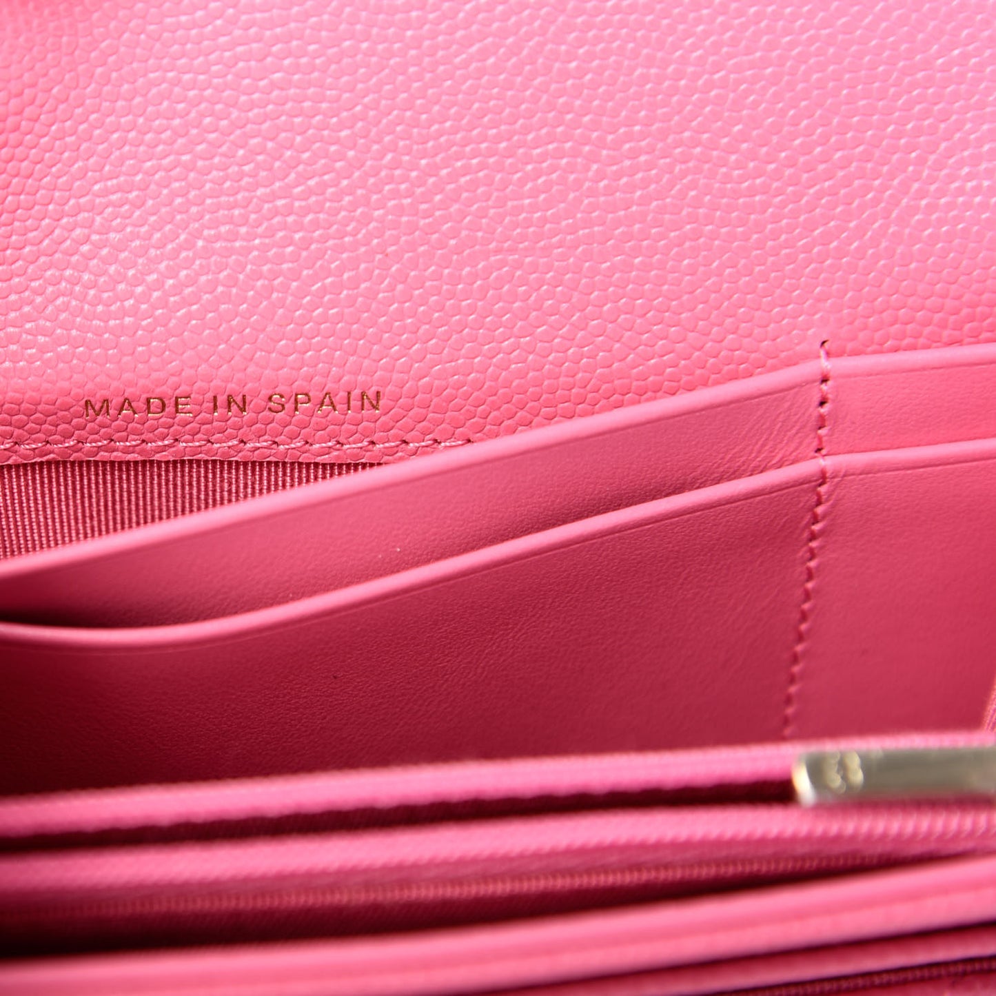 Caviar Quilted Medium Flap Wallet Pink