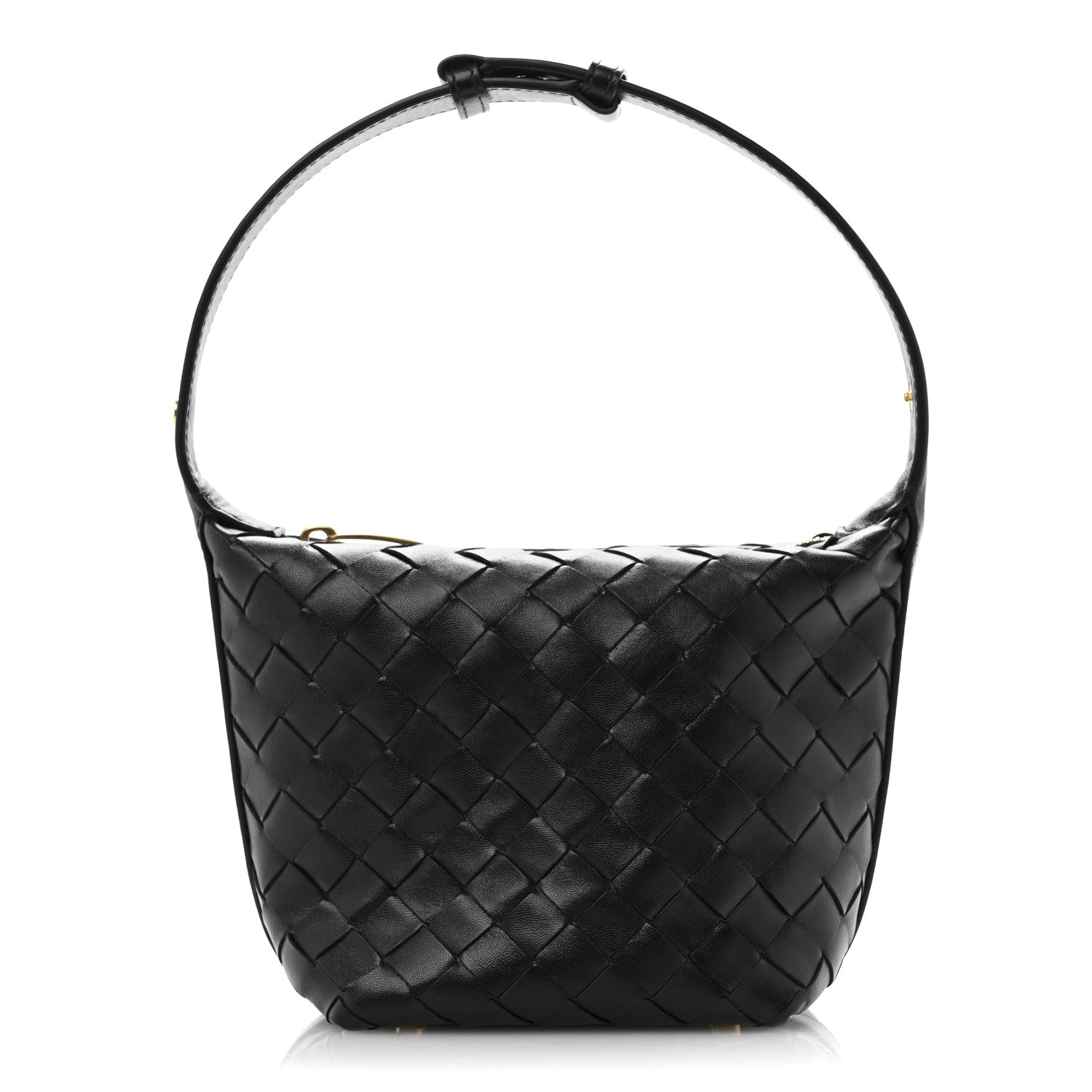 Bottega Veneta Calfskin Nappa Intrecciato Candy Wallace Black 1 of 13