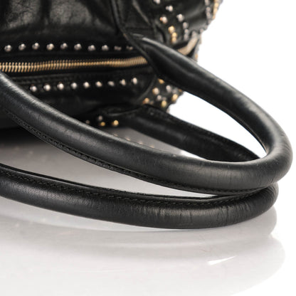 Saint Laurent Calfskin Studded Sac Y Rock Black 10 of 12