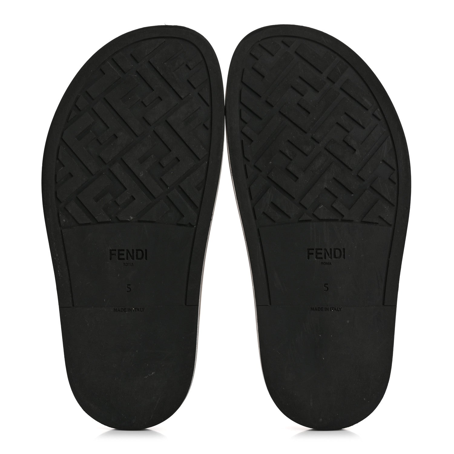 Fendi Fabric Jacquard Nappa FF Mens Fendi Feel Buckled Slide Sandals 5 Tobacco Black Miele Scuro 6 of 10