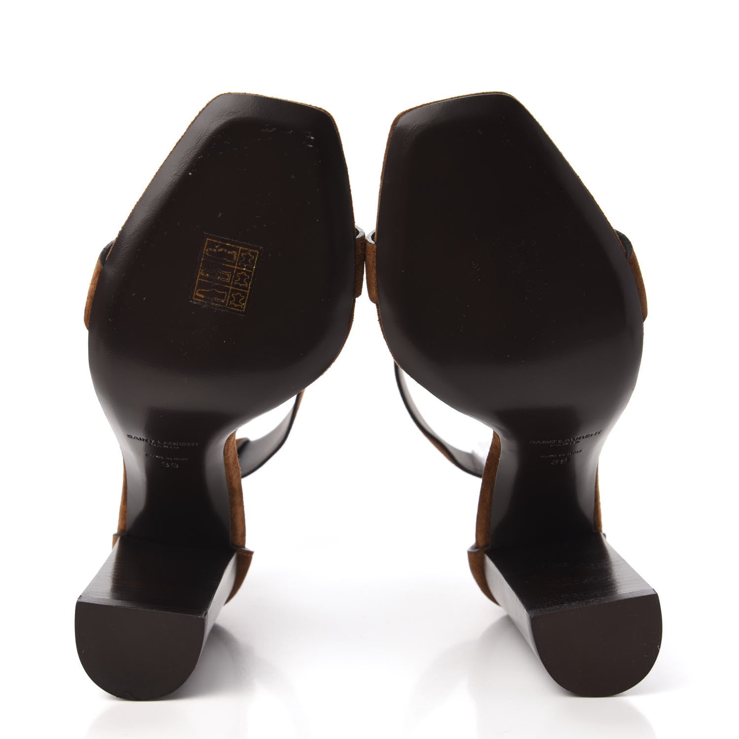 Saint Laurent Suede Otterproof LouLou 105 Buckle Sandals 39 Land 5 of 9