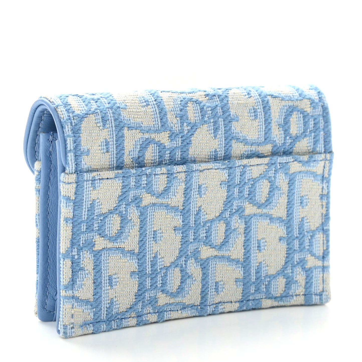 Oblique Saddle Card Holder Cornflower Blue