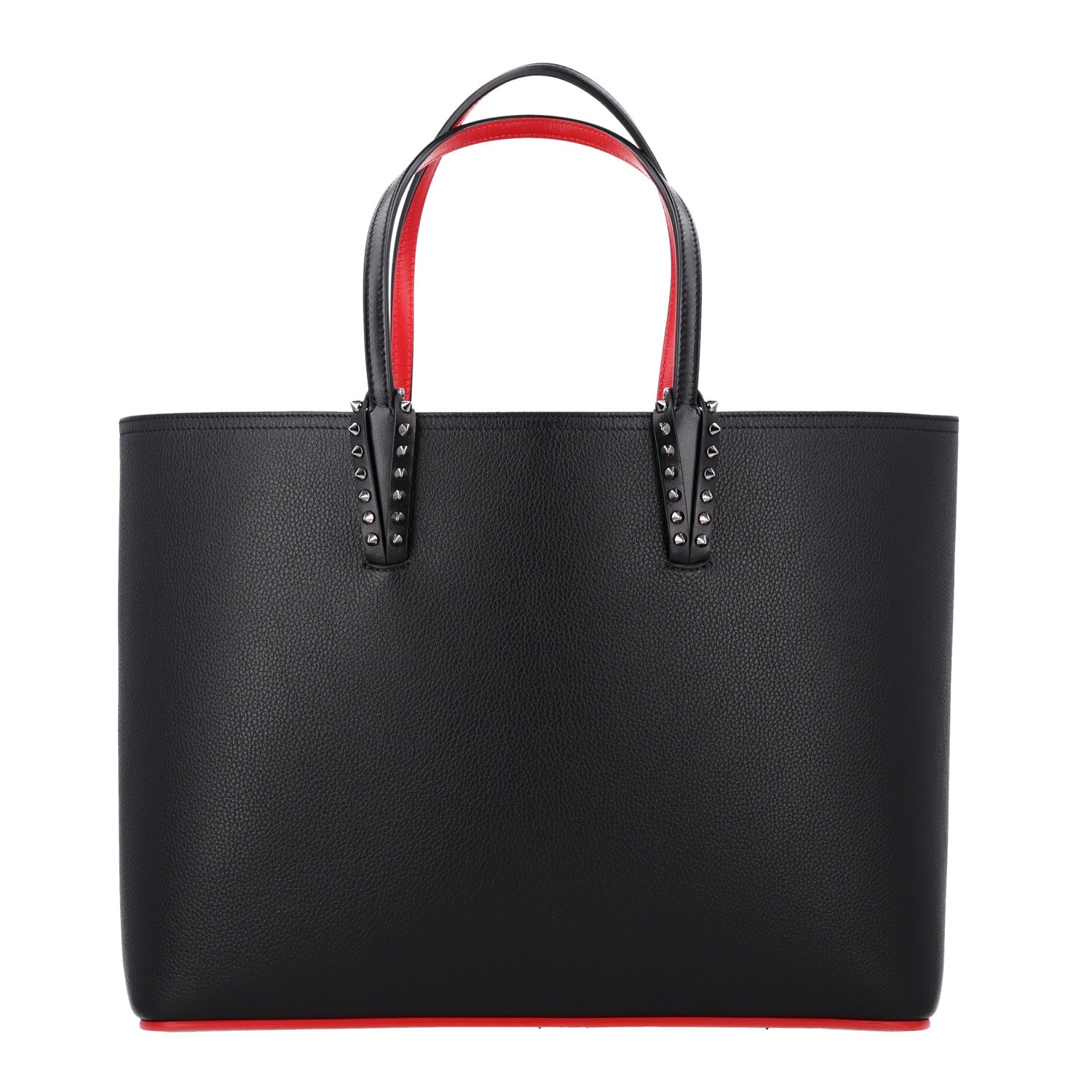 Christian Louboutin Calfskin Spikes East West Cabata Tote Black 1 of 11