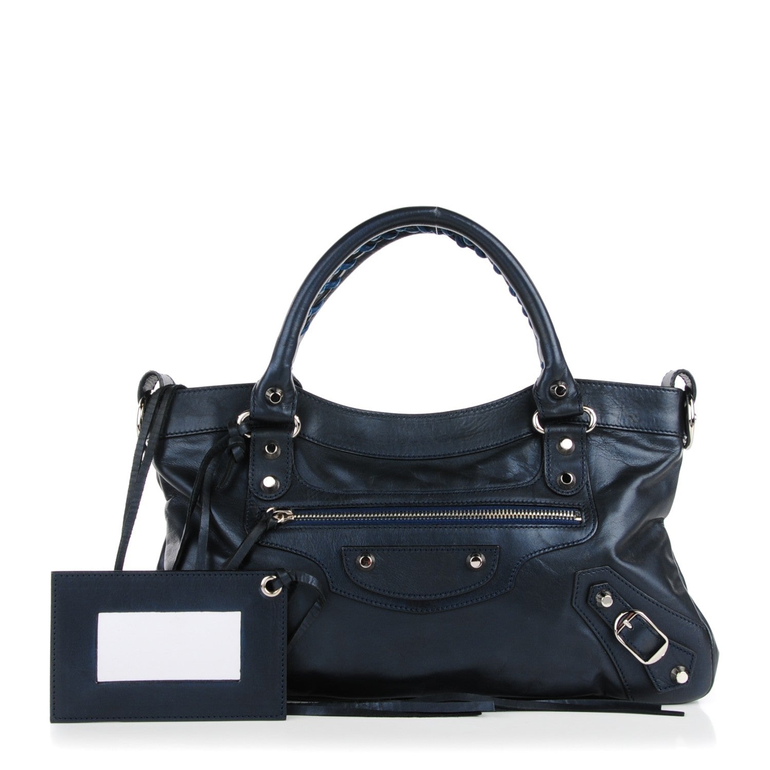 Balenciaga Iridescent Calfskin Classic Hardware First Bleu Mineral 1 of 8