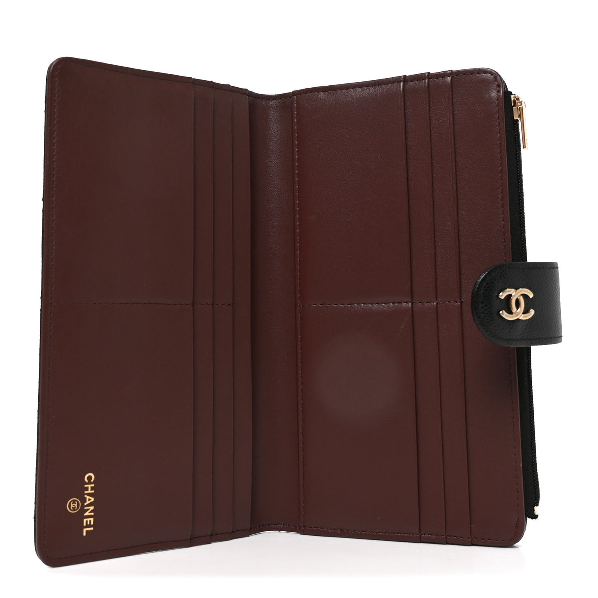 Chanel Caviar Quilted Long Zipped Wallet Black 5 of 8