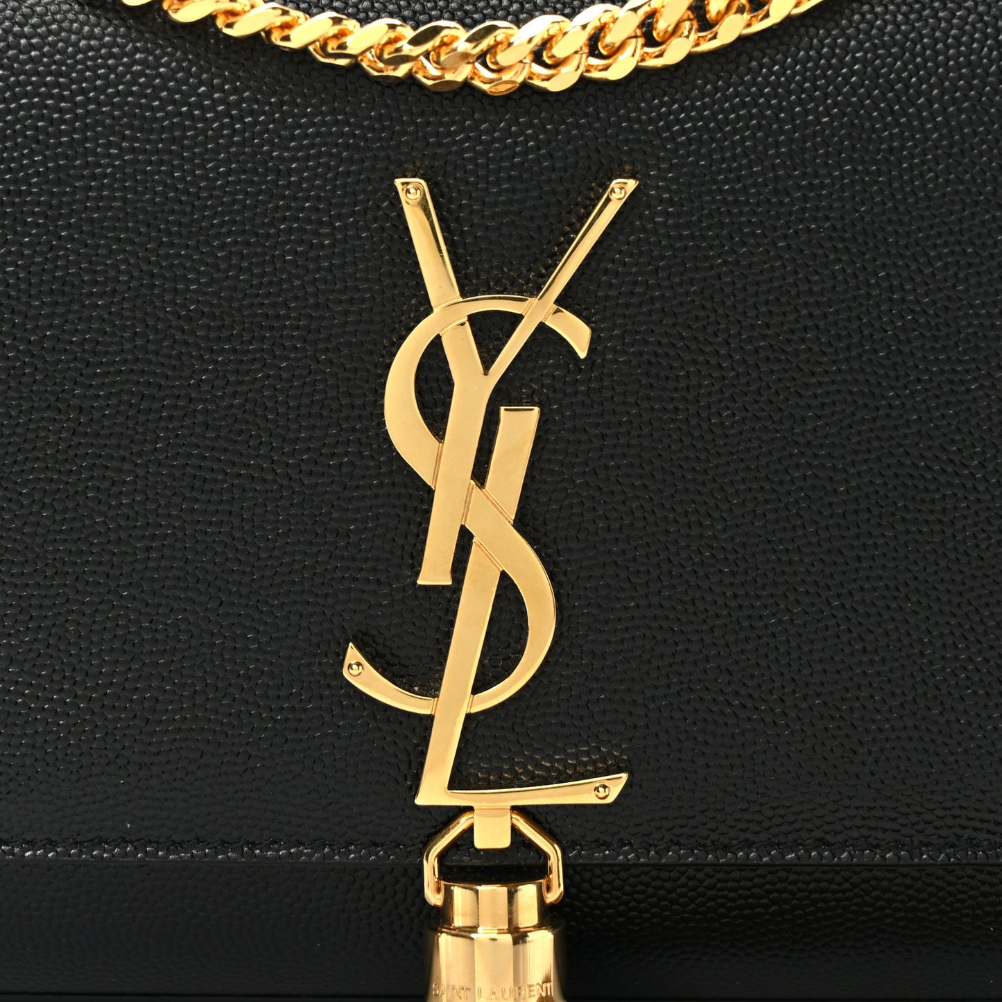 Grain De Poudre Small Classic Monogram Kate Tassel Satchel Black
