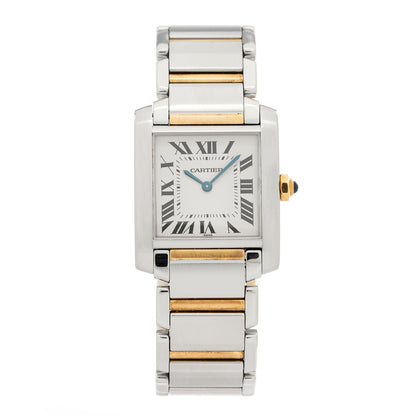 Cartier Stainless Steel 18K Yellow Gold 25mm Tank Francaise Quartz Watch 1 of 4