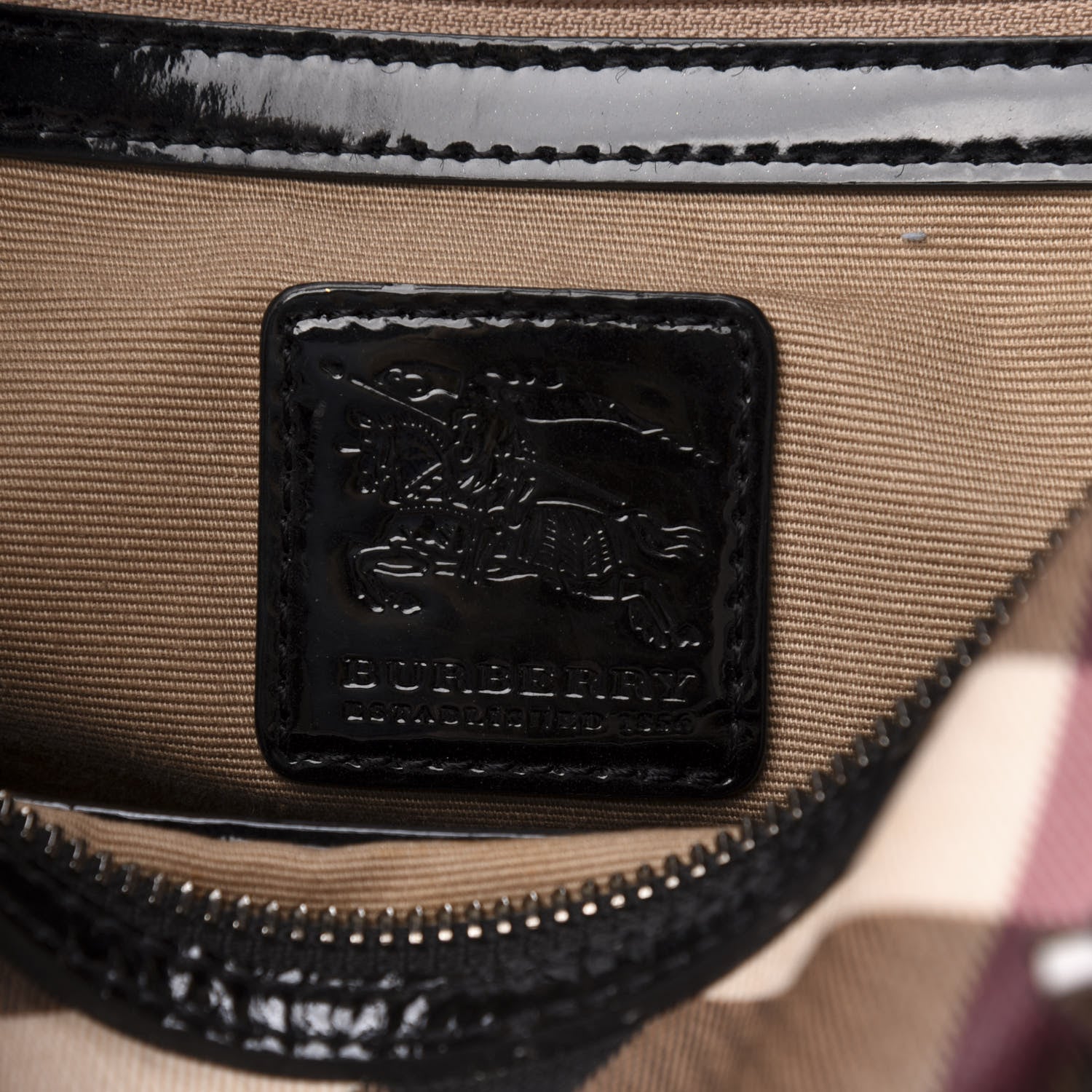 Burberry Nova Check Small Chester Bowling Bag Black 8 of 11