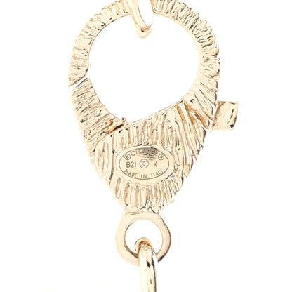 Chanel Lambskin Pearl Crystal CC Multi Strand Necklace Black Gold 5 of 6