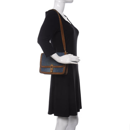 Saint Laurent Denim Carre Satchel Dusty Blue Dark Land 2 of 10