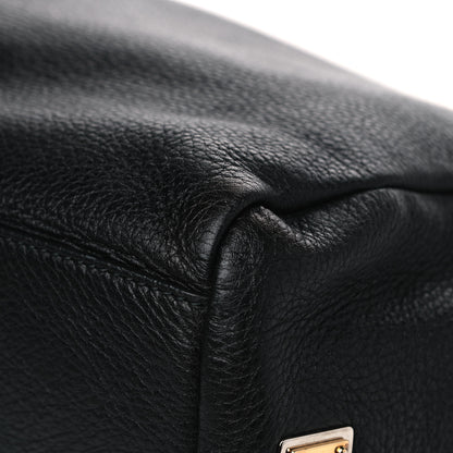 Dolce & Gabbana Grained Deerskin Large Miss Sicily Satchel Black 8 of 11