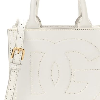 Dolce & Gabbana Calfskin Small DG Daily Shopper Tote White 7 of 10