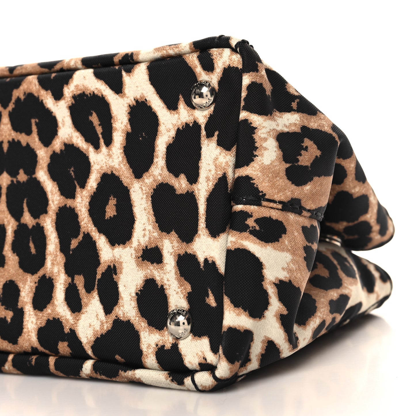 Canapa Stampada Leopard Small Tote Avorio