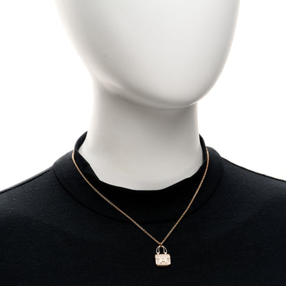 Hermes 18K Rose Gold Diamond Constance Amulettes Pendant Necklace 2 of 7
