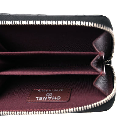 Chanel Lambskin Quilted Zip Coin Purse Black 5 of 10